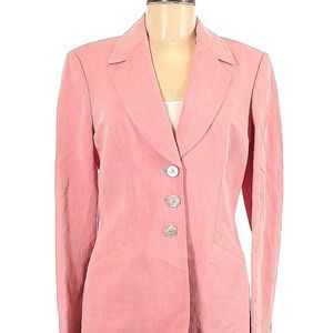 CLASSIQUES ENTIER size 6 pink linen silk blend blazer in excellent condition